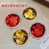 Decorações de Unhas de Lantejoulas Super Brilhantes para Ano Novo Misturadas com Flocos de Neve, Estrelas de Cinco Pontas, Lingotes Festivos, Lantejoulas de Glitter Vermelho Brilhante para Unhas