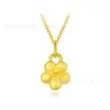 Pingente de Ouro Puro 999 Shuibei Gold Corrente de Clavícula de Ouro Duro 3D Conjunto de Presente para Promoção da Indústria da Beleza Item Quente de Transmissão ao Vivo