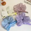 Diadema de Chifón Esponjoso de Alta Gama para Niñas, Estilo Coreano, Bola de Pelo, Cuerda para el Cabello del Cuero Cabelludo, Diadema