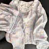 Pijama dulce de oso para niñas, conjunto de dos piezas de manga larga y pantalón largo con cuello redondo para primavera y otoño, se puede usar como ropa de casa
