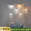 Accesorios de boda camino de entrada boda china nueva 3 cabezas Barra de Hielo de Cristal Camino de entrada luz hierro cristal decoración de boda adornos