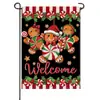 Nova bandeira de jardim de Natal Amazon transfronteiriça com boneco de neve e árvore de Natal, bandeira de linho para feriado para pátio externo