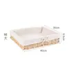 Cesta de armazenamento tecida à mão, caixa de armazenamento para lanches, cesta de bambu, cesto de roupa suja, caixa de armazenamento grande para calças