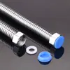 Tubo corrugado de acero inoxidable 304 de 4 puntos para realizar la entrada de agua de metal de la manguera de metal del calentador de agua de la explosión del inodoro del baño de la cocina