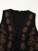 Comercio Exterior Europeo y Americano Transfronterizo Za Otoño Nuevo para Mujer Estilo Europeo y Americano Chaleco Bordado con Pedrería Textura de Gamuza Chaleco de Capa