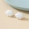 1 Par de Brincos de Nuvem em Rosa, Azul e Branco, Exquisitos, Pequenos, Fofos, Frescos, Para o Dia a Dia, Pérolas Leves
