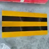 Seguridad vial anticaolisión tira reflectante barra negro amarillo rojo blanco impresión sarga película reflectante