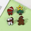 Desenho animado fofo urso de natal broche presente de feriado de natal liga gota óleo chapéu de natal emblema bolsa pingente