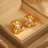 Design de Nicho, Brincos Simples de Pétala de Metal, Brincos de Prata S925 de Alta Qualidade Acessíveis e Modernos, Atacado