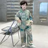 Traje Chinoiserie Han para Niños Ropa Infantil Traje Tang Ropa de Presentación Estudiantes de Primaria y Secundaria Vestido Chinoiserie Ropa de Presentación Tendencia Nacional