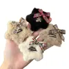 Horquilla de Peluche con Lazo Dulce y Estrella para Mujeres con Flequillo Lateral, Horquilla, Decoración para la Frente, Pinza de Pato Accesorios para el Cabello