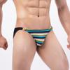 Ropa interior de hombre a rayas de seda de leche para cadera cintura baja sexy anillo de hierro calzoncillos para hombre comercio exterior Ropa interior para hombre B632