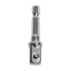 Soquete métrico polegada 7-19mm cabo hexagonal 3/8" prata