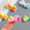 Pinza para el pelo con diseño de letras de amor con degradado de cara brillante, para hacer tú mismo, con pegamento en crema, para carcasa de teléfono móvil, material de joyería, accesorios de resina