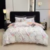 2026 Nueva Serie de Juego de Cuatro Piezas Estampado Digital 100% Algodón Juego de Tres Piezas para Cama de 1.2m - Funda Nórdica 150*200 Rosa