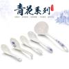 Colher de melamina Colher de plástico Porcelana chinesa azul e branca Imitação Colher de Kung Fu com gancho Colher Alça longa Colher de sopa grande