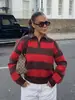 Atacado Fabricante de Roupas Femininas Transfronteiriço Moda Outono e Primavera 2026 Estilo de Rua Tricô Color-Blocking B88883