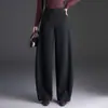 Pantalones de pierna curva gruesos cálidos versátiles de temperamento moderno para mujer 2026 invierno nuevo cintura alta ajustados favorecedores para ir al trabajo casual de moda