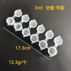 Caja de Pintura de Seis Compartimentos 5ml 3ml 2ml Acrílico Caja Vacía de 6 Compartimentos Plástico Muñeco de Yeso Pincel de Pintura Caja Vacía
