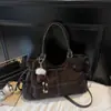 Bolso Retro Maillard Marrón de Moda 2025 Nuevo Bolso Cruzado de Gran Capacidad Bolso de Hombro de Mano para Mujer