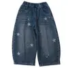 Jeans de cinco puntas prelavados estilo coreano para niñas, nuevos pantalones largos de moda elegantes para otoño y primavera 2026 para niñas pequeñas