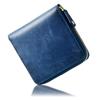 Billetera Corta Antirrobo Estilo Japonés Piel de Caballo Cadera Cuero Genuino Personalizada Brillo Capa Superior Piel de Vaca Cremallera Corta Billetera para Hombre
