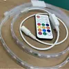 Tira de Luz Ambiental RGB Inteligente con Iluminación Monocolor y Bicolor, Tira de Luz con Funda de Silicona, Tira de Luz Flexible Impermeable para Gabinetes