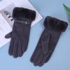 Guantes Cálidos de Terciopelo con Forro de Lana de Ciervo para Invierno para Mujer, Guantes Gruesos para Exteriores, a Prueba de Viento y Frío, con Pantalla Táctil para Ciclismo