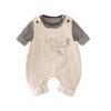 Roupas para Bebês e Crianças Pequenas, Conjunto de Macacão de Manga Longa para Outono, Conjunto de Duas Peças Fofo de Desenho Animado para Passeio de Bebê Menino na Primavera e Outono