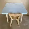 Mesa de Jantar Pandora Slate Brilhante Quadrada Dobrável Mesa de Jantar Doméstica Quadrada e Redonda Mesa de Jantar e Cadeira de Uso Duplo Mesa de Cartas