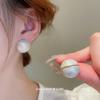 Pendientes Geométricos de Amor con Goteo de Aceite de Aguja de Plata Corea del Sur Pendientes Sencillos de Flores Pendientes de Moda Elegantes Pendientes de Alta Gama para Mujeres