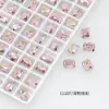 Rinestones Brillantes para Uñas Dongzhou 8*6MM Rectangulares Octagonales de Fondo Puntiagudo Rinestones Accesorios para Aretes DIY Nuevos Rinestones de Cristal K9