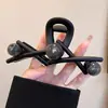Pin de Pinza de Tiburón de Mezclilla con Lazo Simple Estilo Ins Coreano para Mujer 2025 Nuevo Pinza para el Cabello de Gama Alta Dongdaemun
