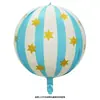 Globos de foil de estrella a rayas tridimensionales 4D de 22 pulgadas para fiestas de cumpleaños, decoraciones de Año Nuevo y bodas, globos de colores mixtos