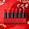 Vibely Lábios Vermelhos Grandes Batom Amor Matte Estilo Chinês Batom de Longa Duração Vermelho Chinês Celebridade da Internet
