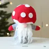 Gnomo de Páscoa Novo com Cabeça de Cogumelo Vermelho e Verde Decoração de Feriado Decorações de Páscoa Enfeites para Vitrine
