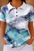 2026 Transfronterizo TEMU Nueva Blusa de Verano para Mujer Color Sólido Estampado Digital 3D Cuello de Botones Manga Corta