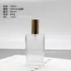 Botellas de Perfume de Alta Gama al por Mayor, Botellas Reutilizables con Tapa de Rosca, Botellas de Vidrio Cuadradas con Atomizador de 50ml 80ml, Botellas Vacías para Muestras Cosméticas