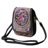 Suministro Transfronterizo Estilo Étnico de Yunnan Bordado de Aplique Bolsita para Teléfono Móvil Bordado Característico Mini Bolsita Pequeña Billetera para Monedas Venta al por Mayor