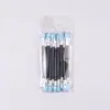 10 Piezas Brochas Dobles para Sombras de Ojos Moda Útil Mango Largo Aplicadores de Esponja Palito Pincel para Labios Cejas Herramienta de Maquillaje Belleza