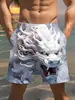 Shorts de Praia LADAZA com Estampa Digital 3D Verão Masculino Solto Secagem Rápida Esportivo Casual