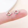 Fecho de Mola em Formato de O Banhado a Ouro Cobre 18K para Colar, Fecho de Ponta Rose Gold e Ouro Branco Feito à Mão para DIY, Acessórios de Joias para Pulseira
