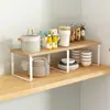 Prateleira de Cozinha Transfronteiriça, Prateleira Elevada, Divisória de Armário de Armazenamento, Prato para Temperos, Suporte para Panelas, Prateleira de Armazenamento para Mesa