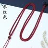 Collar cuerda ágata roja cuentas redondas cordón suave joyería simple cuerda tejida con cuentas ajustable generación pelo colgante cuerda