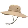 Sombrero de Sol Grande para Montar Protección Solar Sombrero de Sol Informal para Exteriores Sombrero de Pesca Sombrero de Vaquero Occidental de Verano para Hombre Sombrero de Sol de Montañismo de Secado Rápido