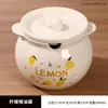 Pote de Cerâmica Doméstico com Duas Alças para Banha com Tampa, Recipiente Resistente a Altas Temperaturas para Armazenamento de Óleo, Pote de Cozinha para Banha e Óleo de Gergelim