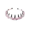 Faixa de Cabeça Retro Resistente com Strass Design de Nicho Rejuvenescedora Elegância Francesa Com Dentes Antiderrapante Não Cai Acessórios para Faixa de Cabeça