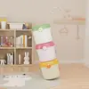 Cubo de almacenamiento de muñecas de juguete para niños de dibujos animados, cubo portátil para snacks, dulces, regalos, caja de almacenamiento para bloques de construcción, plastilina, Lego