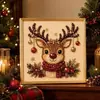 Pintura Diamante 5D Acrílica de Papai Noel Criativa Transfronteiriça Pendente de Porta Decoração de Parede Ornamento DIY