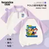 Camisetas de Manga Corta con Dibujos Animados de Comercio Exterior para Niños y Niñas, Elegantes Conjuntos de Verano para Hermanos, Polos Infantiles de Manga Corta